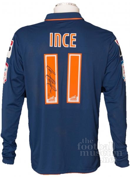 Tom Ince  Match Worn Blackpool Shirt