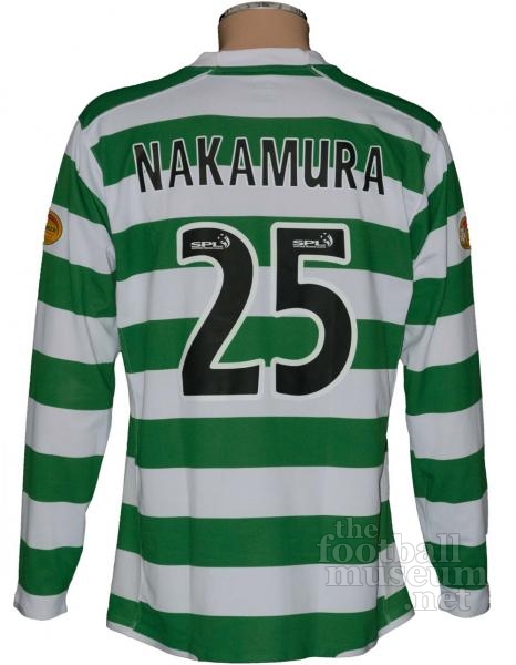 Shunsuke Nakamura Celtic Match Worn Shirt.