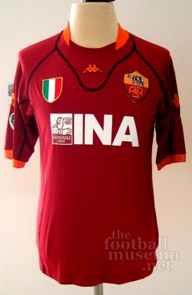 Gabriel Batistuta  Match Worn Roma Shirt